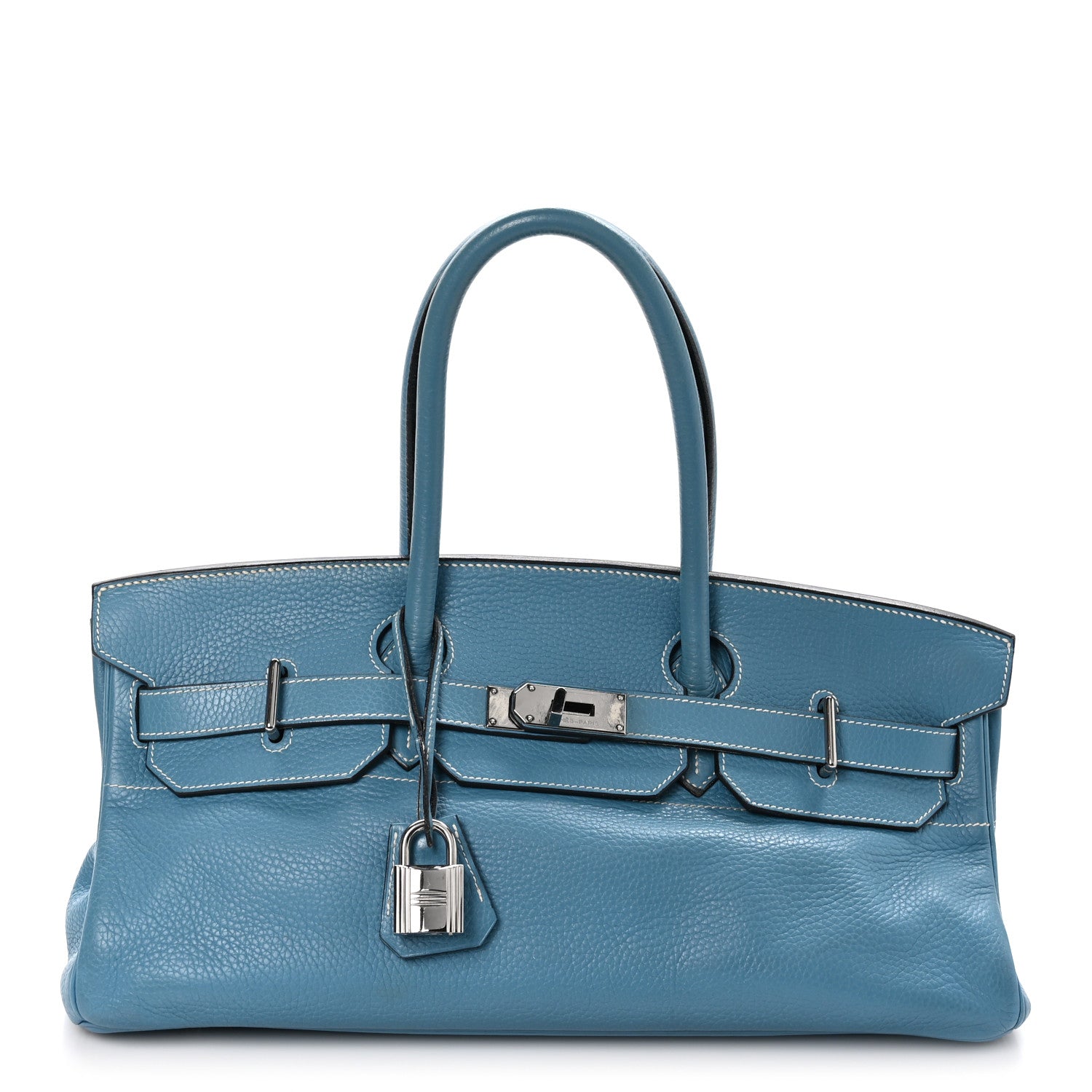 Hermes Taurillon Clemence JPG Birkin 42 Blue Jean 1 of 14