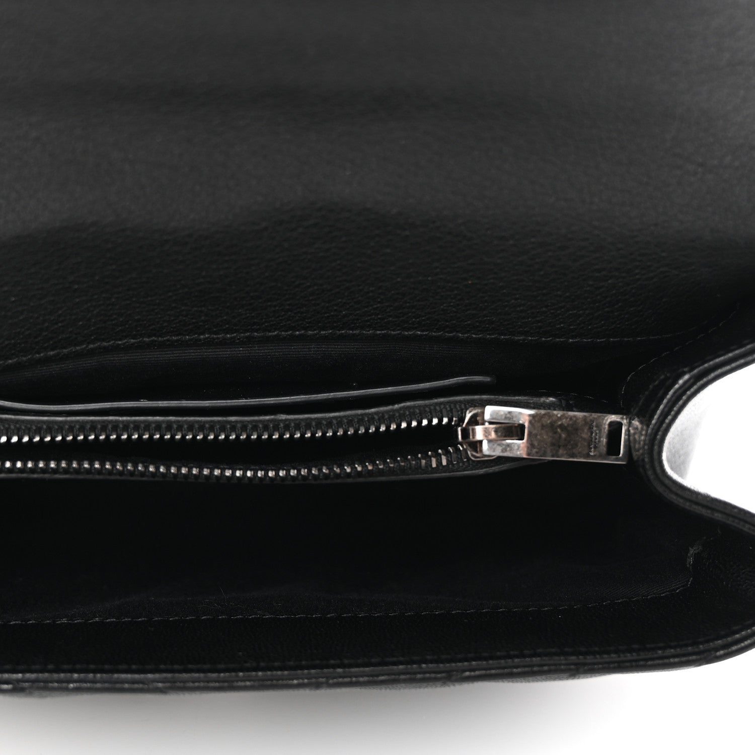 Saint Laurent Sheepskin Matelasse Chevron Monogram Medium College Bag Black 5 of 9