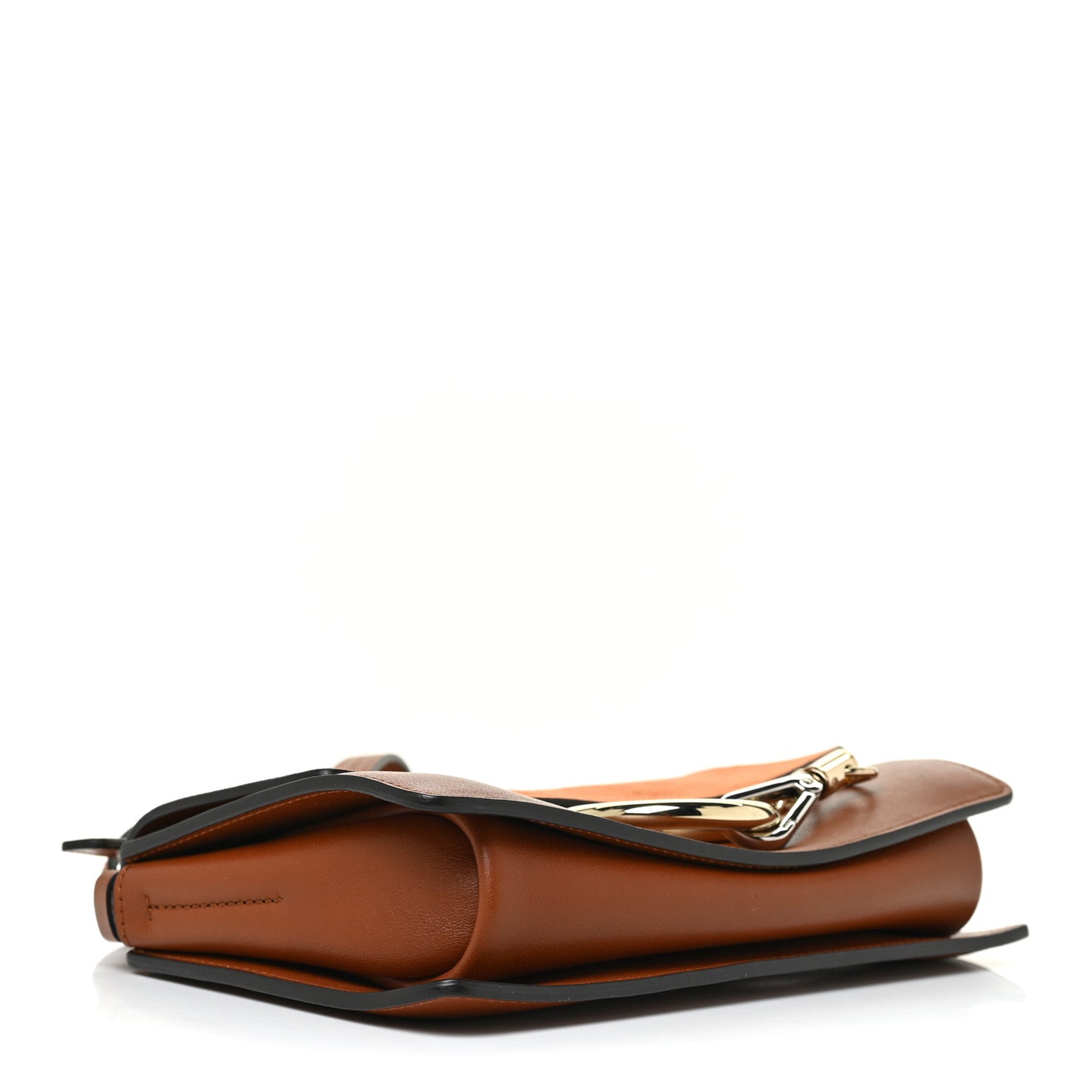 Suede Calfskin Small Faye Shoulder Bag Tobacco