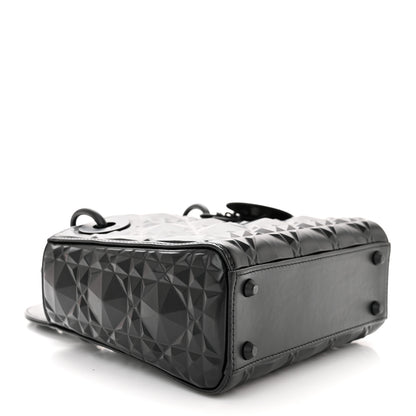 Christian Dior Calfskin Diamond Cannage Mini Lady Dior Black 4 of 12