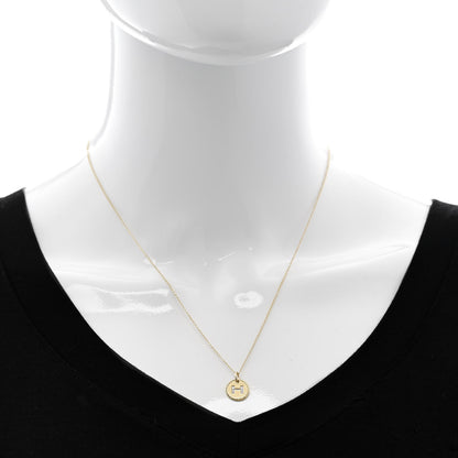 David Yurman 18K Yellow Gold Diamond Initial H Charm Necklace 2 of 6