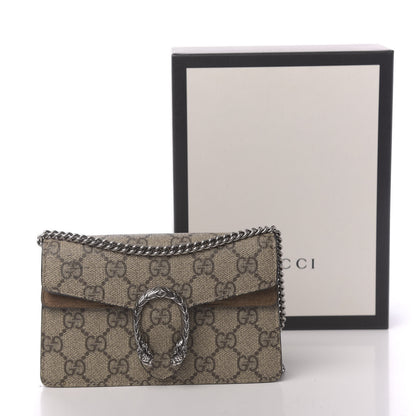 Gucci GG Supreme Monogram Super Mini Dionysus Shoulder Bag Taupe 10 of 10