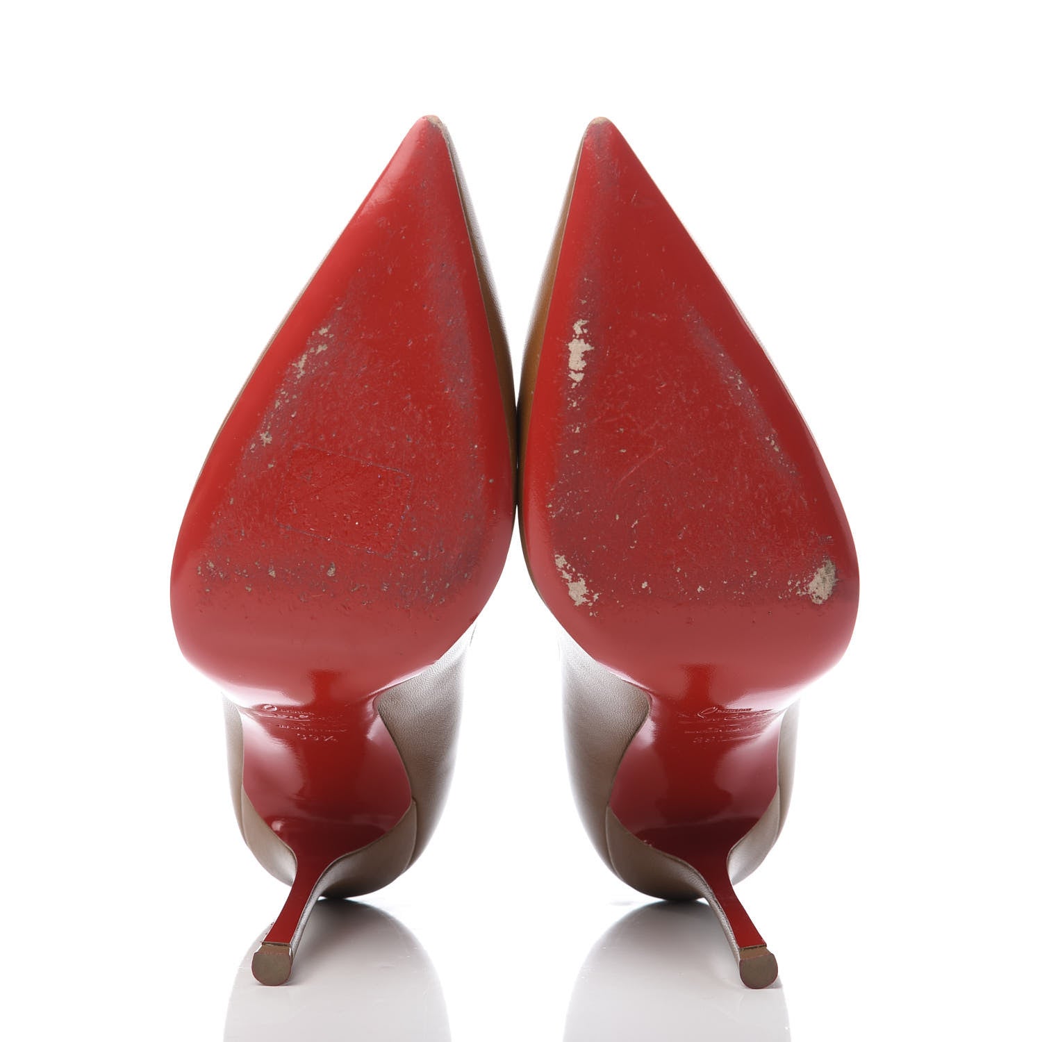 Christian Louboutin Shiny Nappa Decoltish 100 Pumps 39.5 Safari 5 of 9