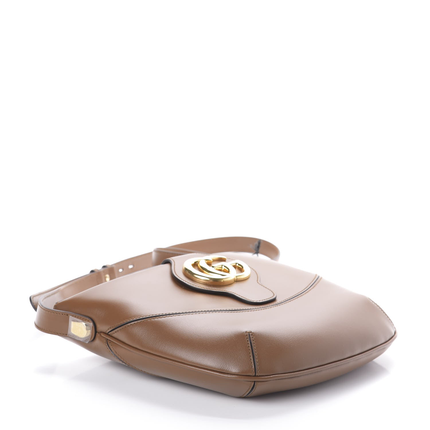 Gucci Boarded Plutone Calfskin Medium Arli Shoulder Bag Nocciola 4 of 9