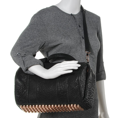 Alexander Wang Leather Rocco w Rose Gold Hardware Black 2 of 6