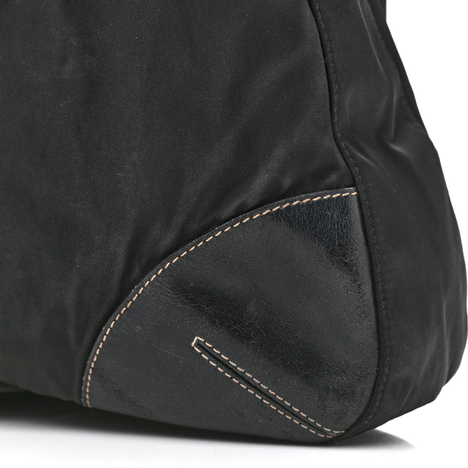 Prada Tessuto Nylon Soft Calf Tote Black 11 of 13