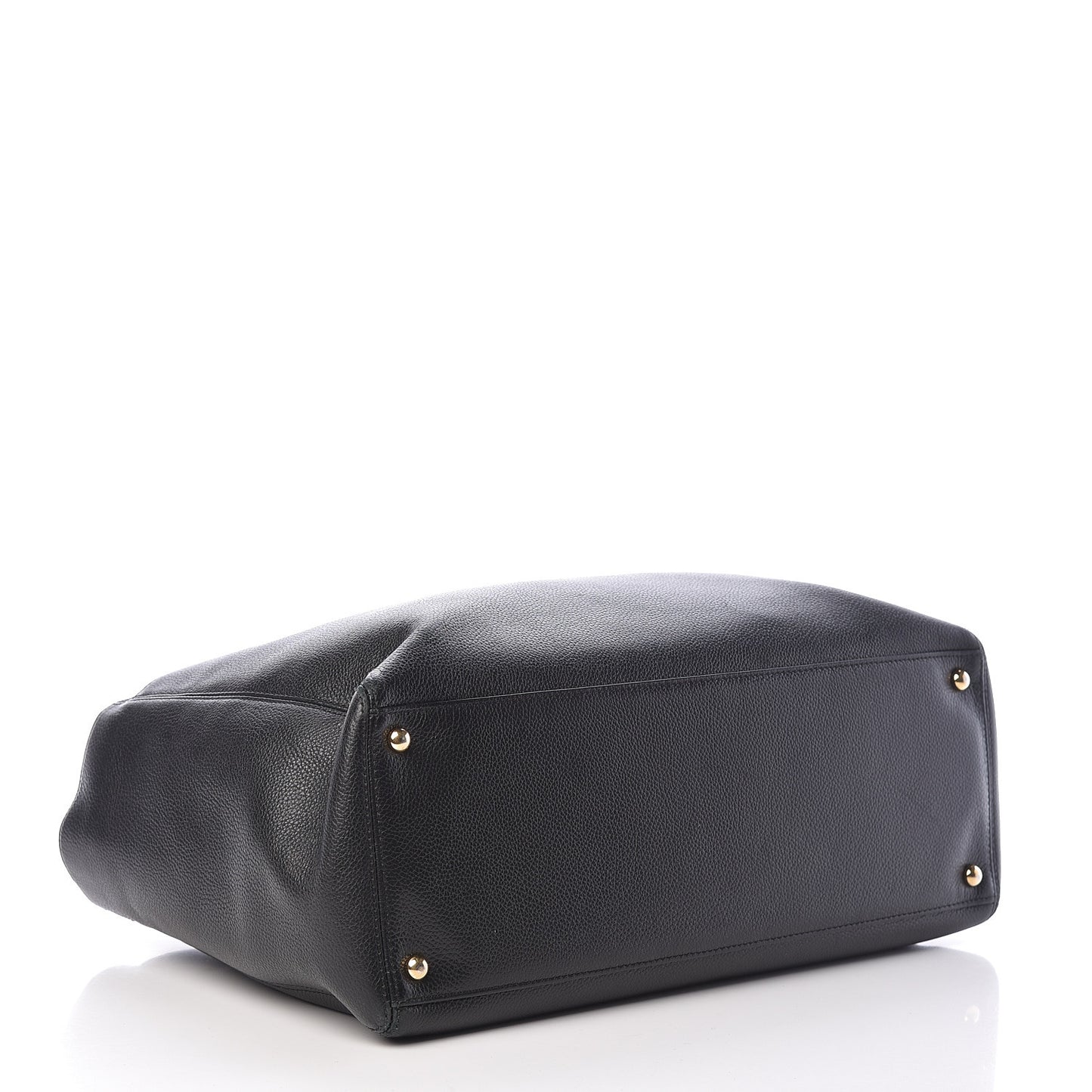 Calfskin Cerf Shopper Tote Black