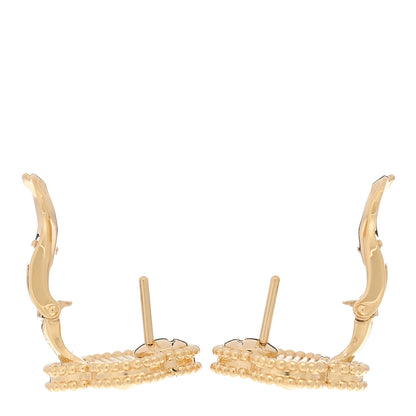 Van Cleef & Arpels 18K Yellow Gold Vintage Alhambra Earrings 3 of 5