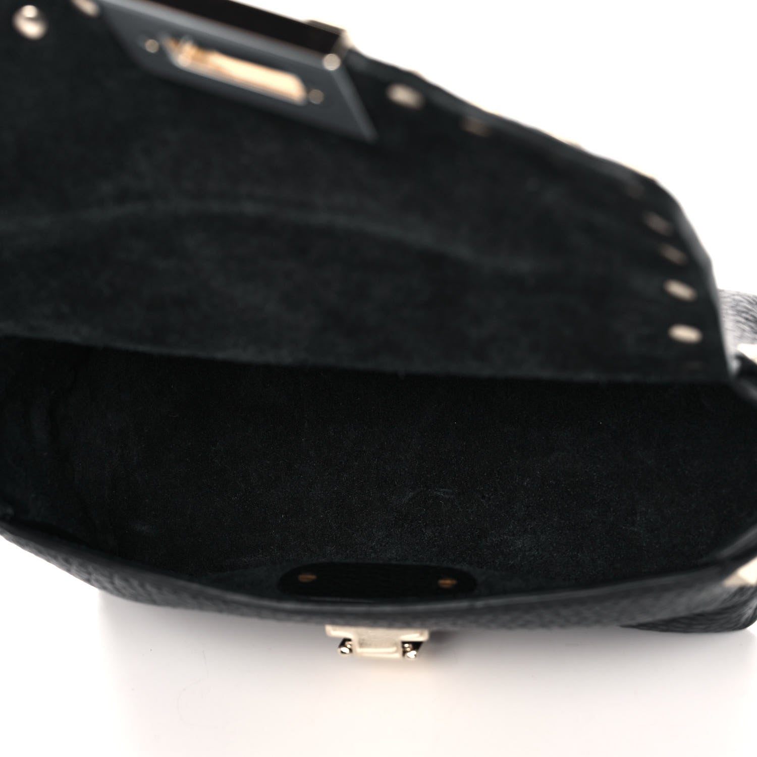 Valentino Garavani Pebbled Calfskin Mini Rockstud Crossbody Bag Black 5 of 14