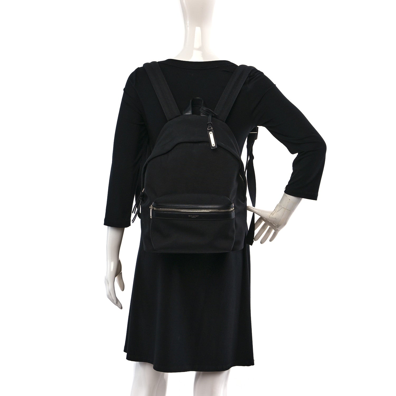Saint Laurent Canvas City Backpack Black 2 of 7