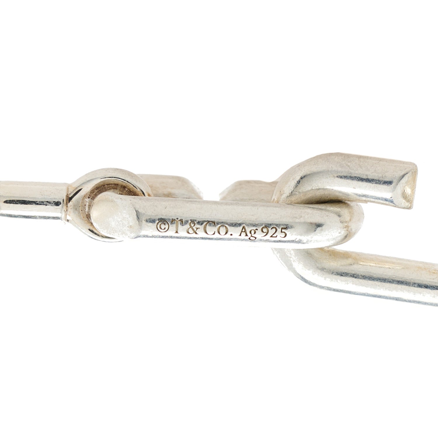 Tiffany Sterling Silver Pearl HardWear Lock Necklace 4 of 5