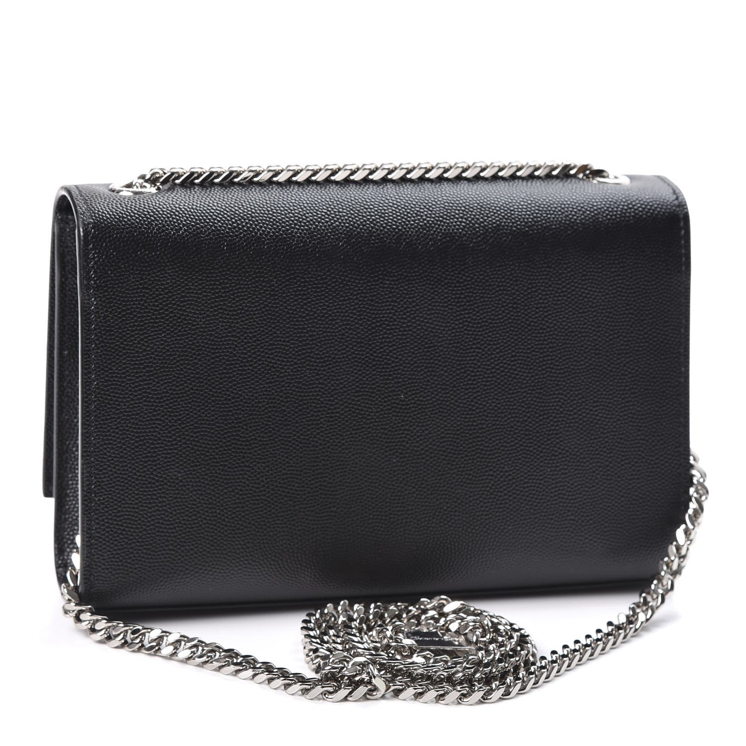 Saint Laurent Grain De Poudre Small Monogram Kate Satchel Black 2 of 10