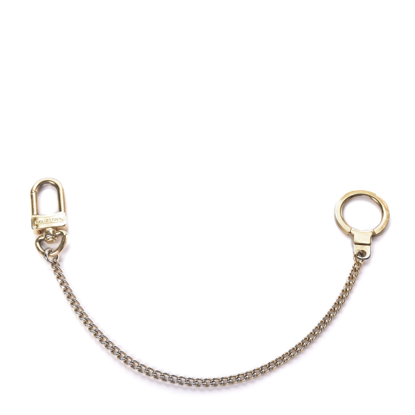 Metal Pochette Extender Key Ring Chain Gold