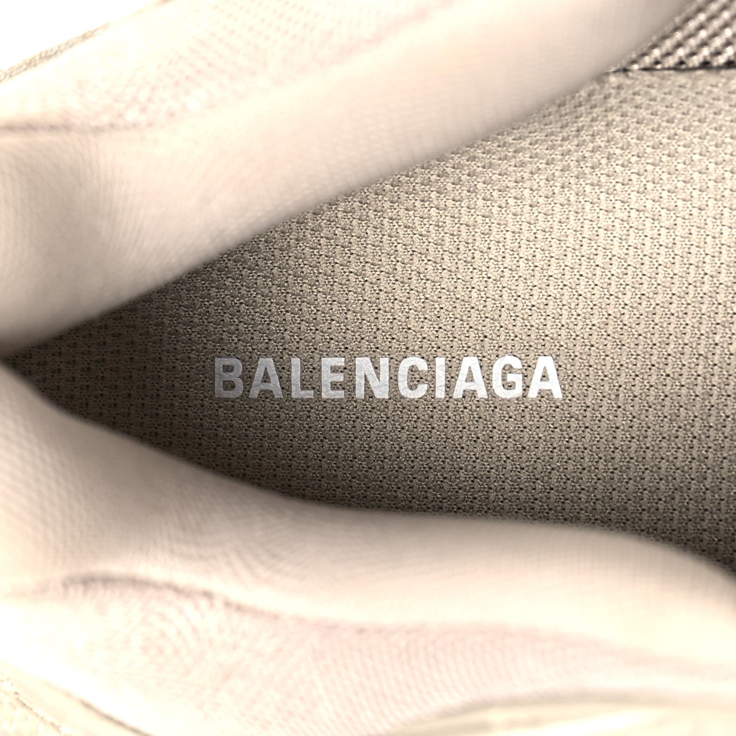Balenciaga Fabric Mesh Distressed Womens Triple S Sneakers 38 Beige 6 of 7