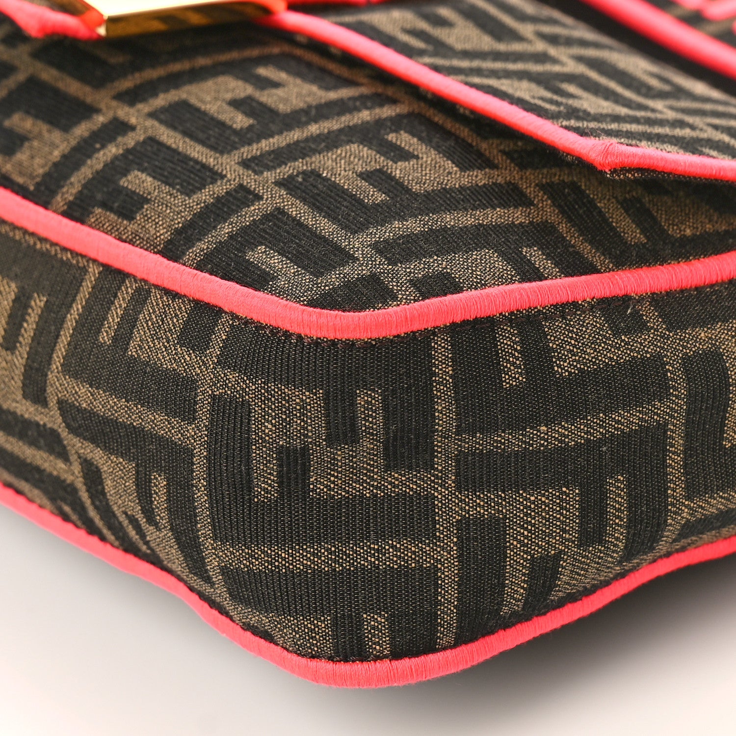 Fendi Fabric Jacquard FF 1974 Baguette Tobacco Moro Fuxia Fluo 8 of 8