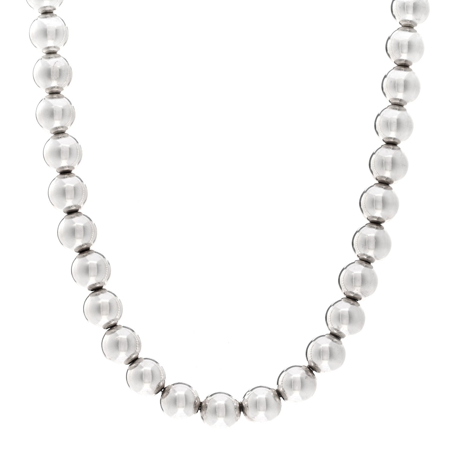 Tiffany Sterling Silver 10mm Hardwear Ball Necklace 1 of 4
