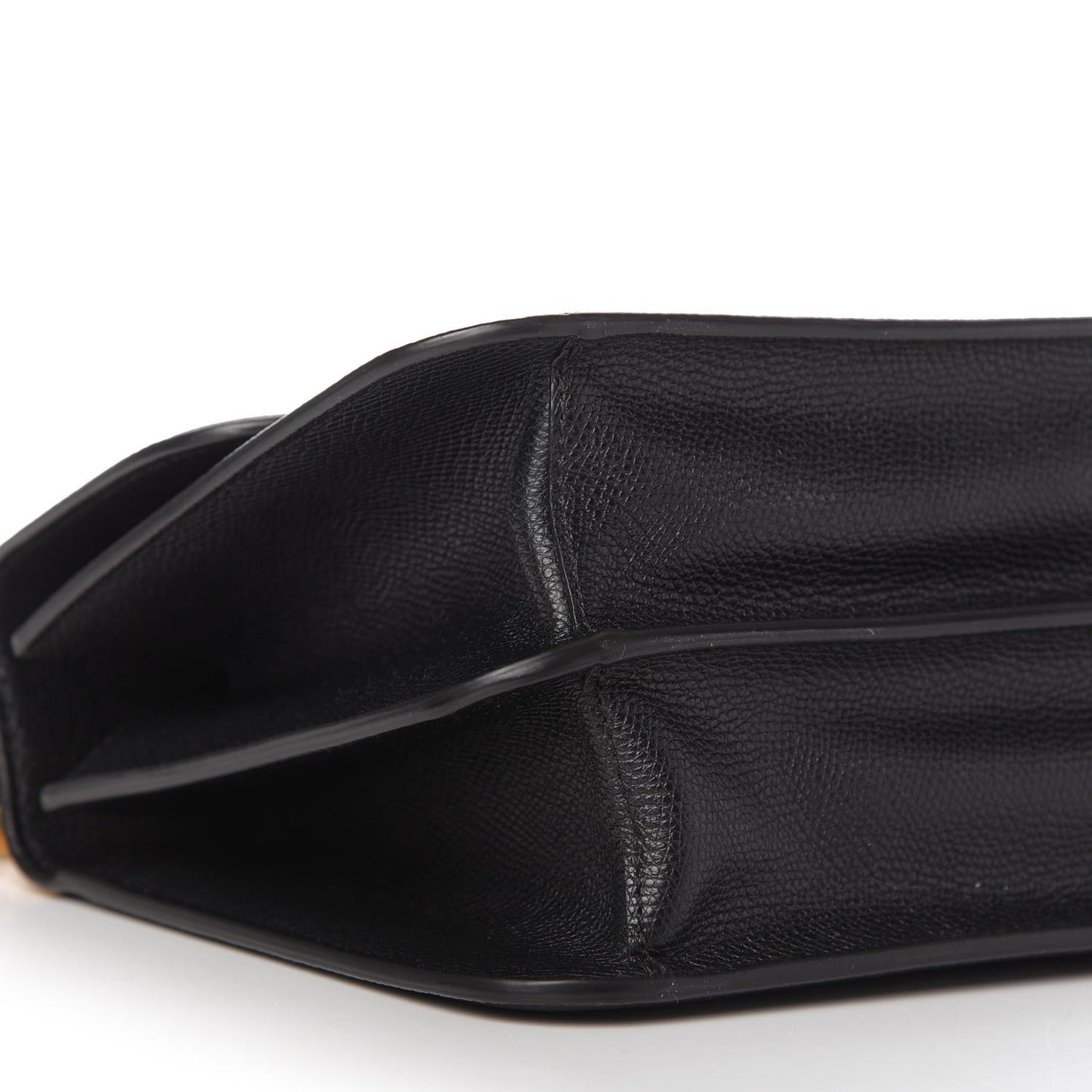 Grainy Calfskin Large VSling Shoulder Bag Black
