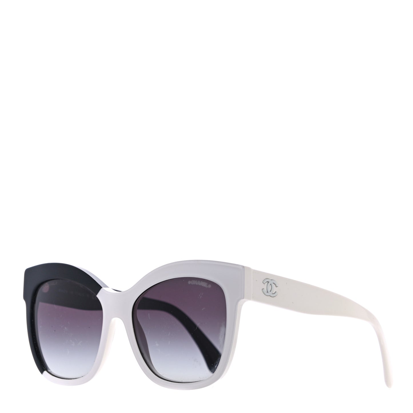Acetate CC Sunglasses 9081 White Black
