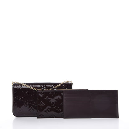 Louis Vuitton Vernis Pochette Felicie Chain Wallet Amarante 5 of 13