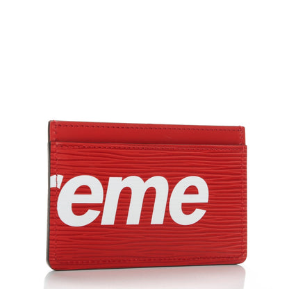 Louis Vuitton X SUPREME Epi Card Holder Red 3 of 6