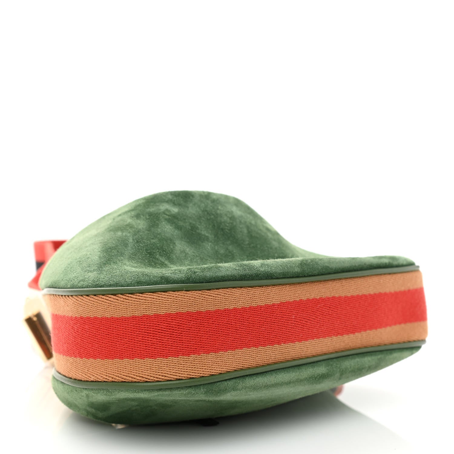 Gucci Suede Web Small Attache Shoulder Bag Cactus Green 4 of 8