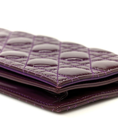 Christian Dior Patent Cannage Lady Dior Convertible Clutch Purple 12 of 12
