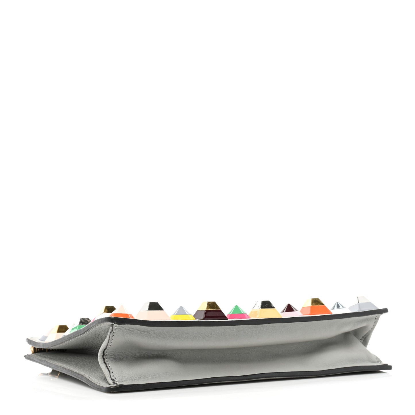 Vitello Dolce Studded Mini 2Jours Pouch Ardesia Multicolor