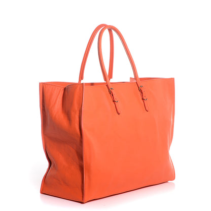 Balenciaga Veau Leather Papier A4 Tote Tangerine 3 of 10