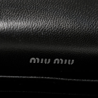 Miu Miu Vernice Crystal Wallet On Chain Black 6 of 13