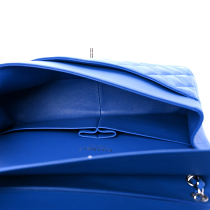 Chanel Lambskin Quilted Jumbo Double Flap Blue 5 of 10