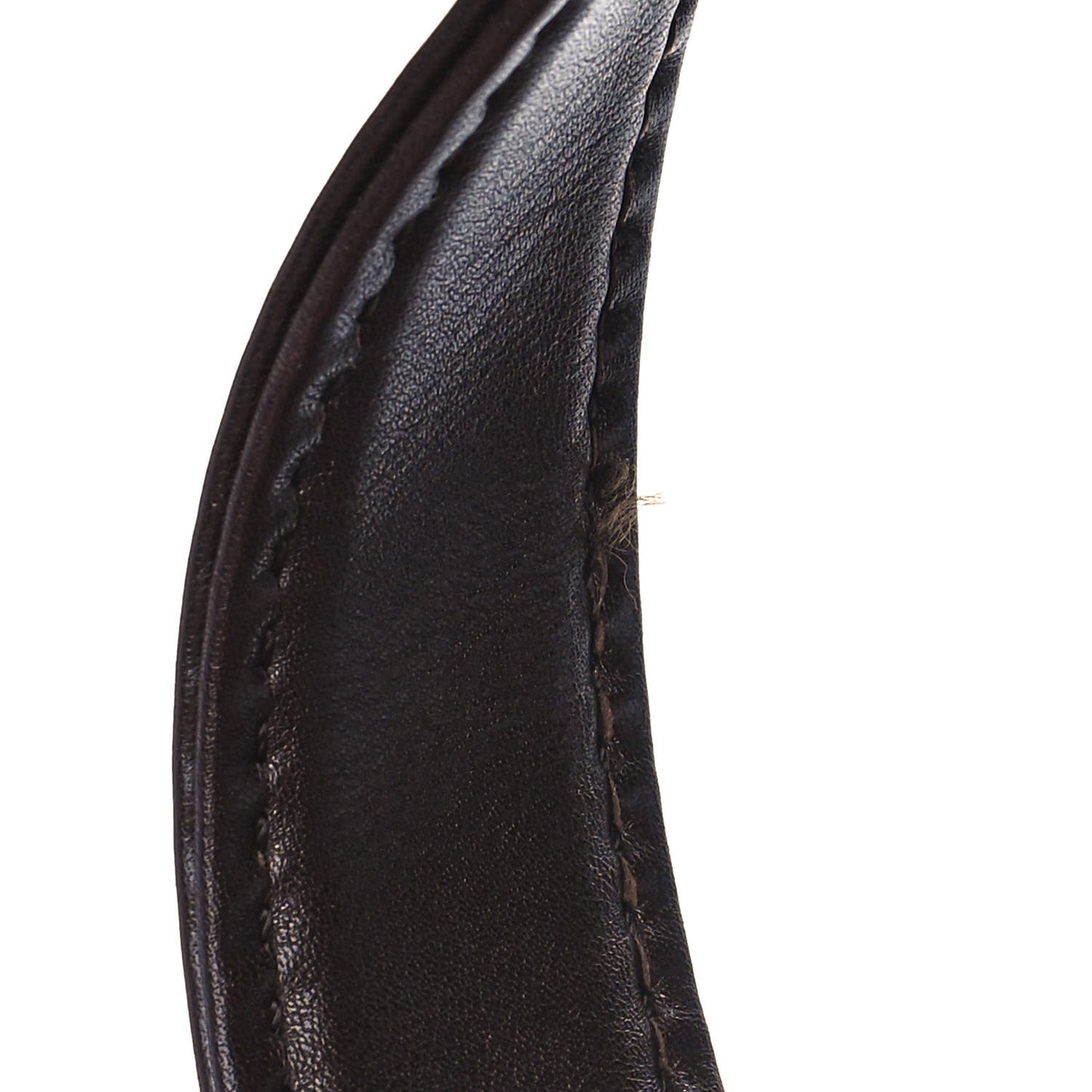 Calfskin Contrast Stitch Surpique Bowler Dark Brown