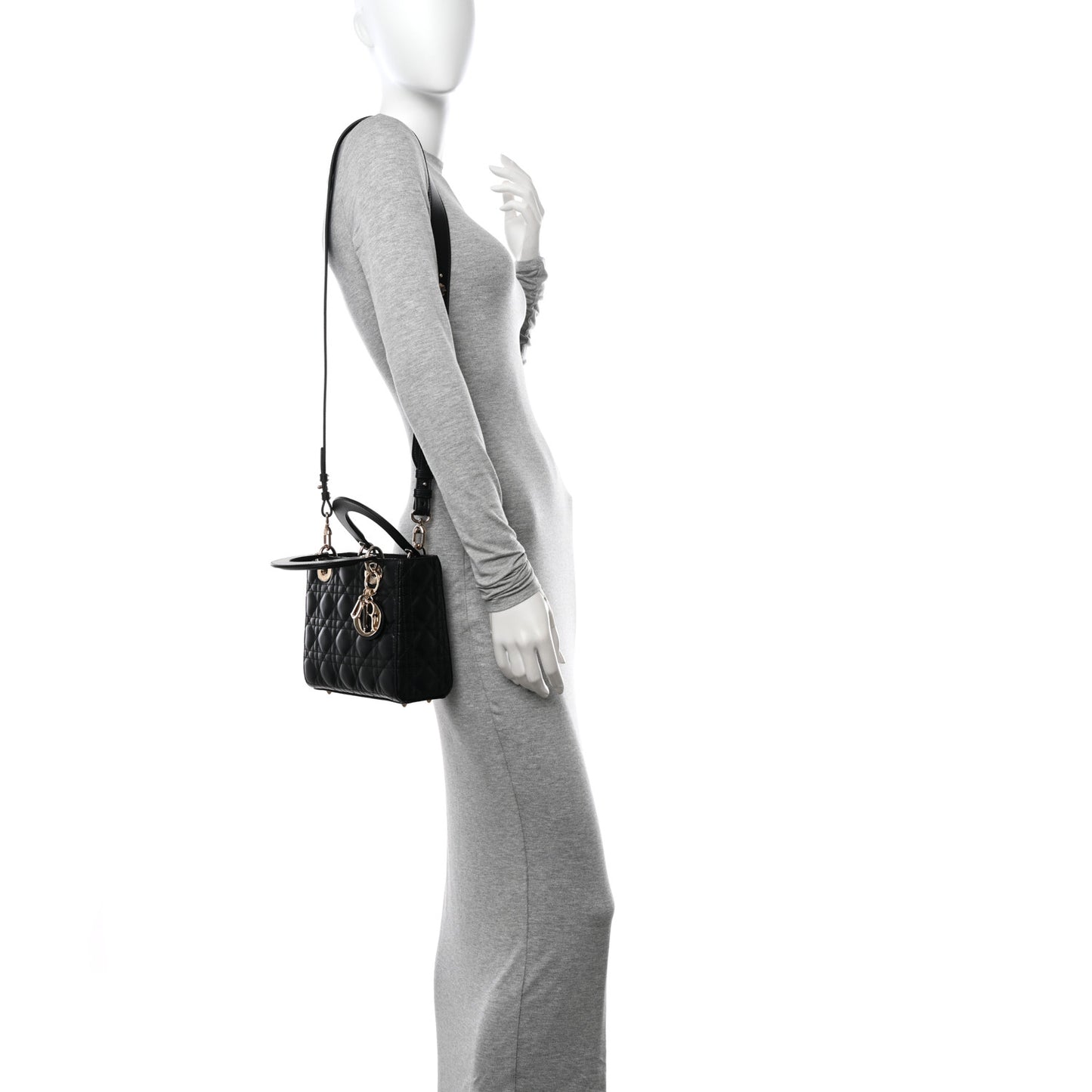 Lambskin Cannage Small My ABCDior Lady Dior Black