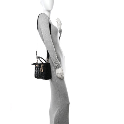 Christian Dior Lambskin Cannage Small My ABCDior Lady Dior Black 2 of 11