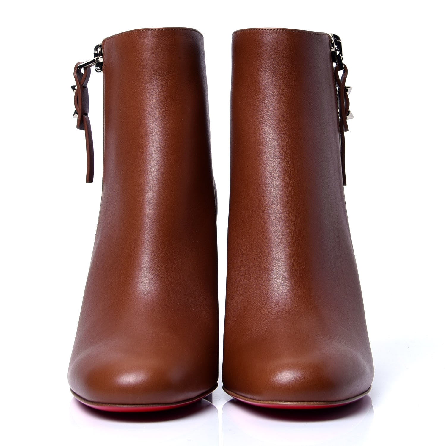 Christian Louboutin Calfskin Ziptotal 85 Ankle Boots 39 Cuoio 2 of 6