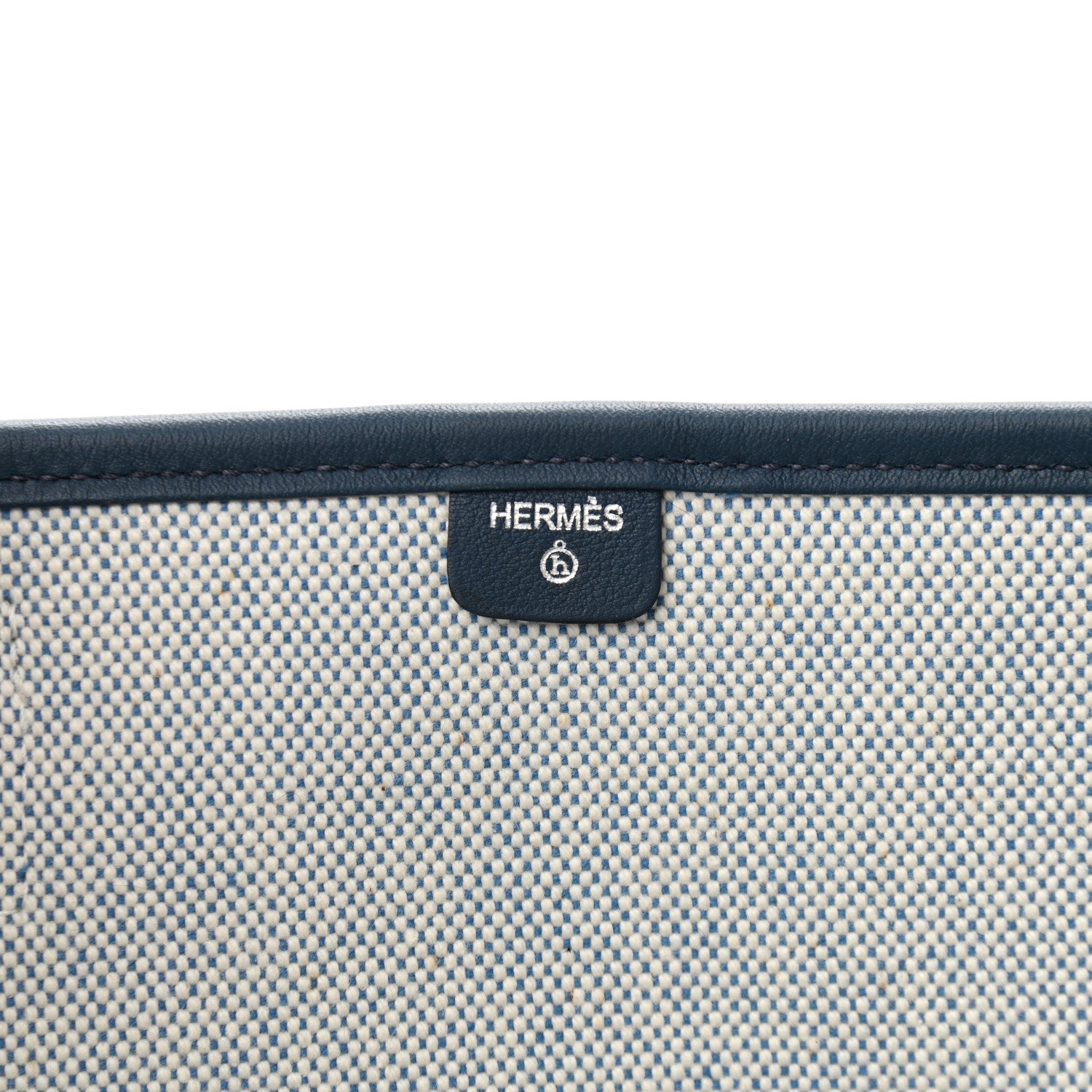 Hermes Swift Toile Petit H Decoupe Skeleton Tote GM Ecru Navy 6 of 12