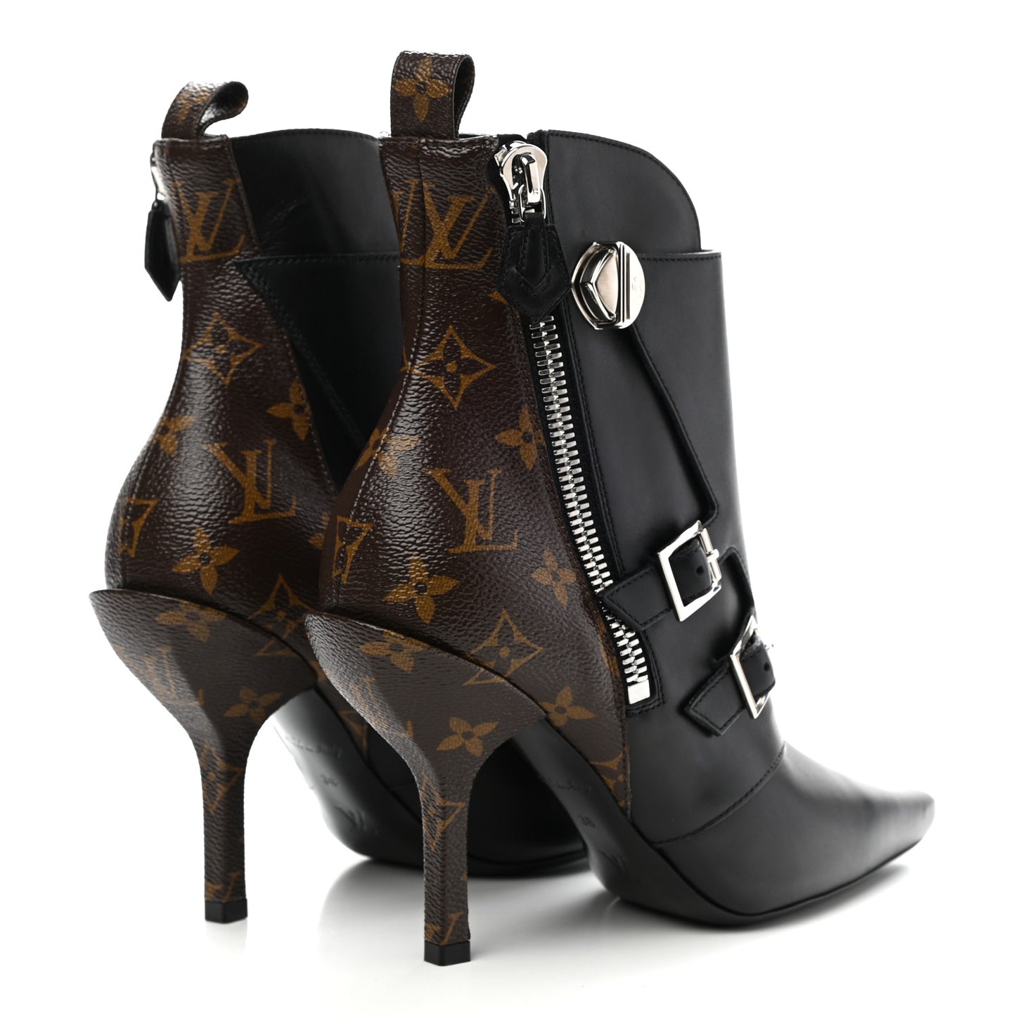 Calfskin Monogram Janet Ankle Boots 38 Black