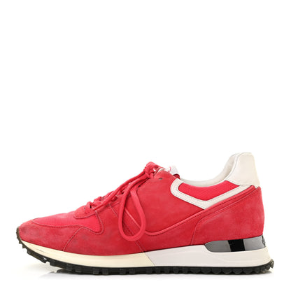 Louis Vuitton Suede Calfskin Run Away Sneakers 36.5 Red 1 of 9