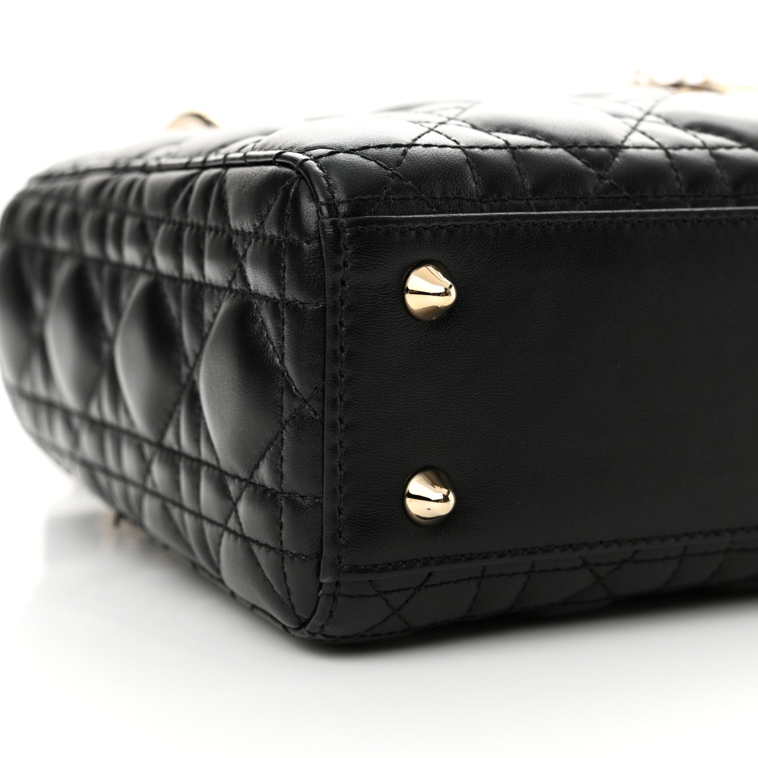 Christian Dior Lambskin Cannage Small Lucky Badges My Lady Dior Black 9 of 14