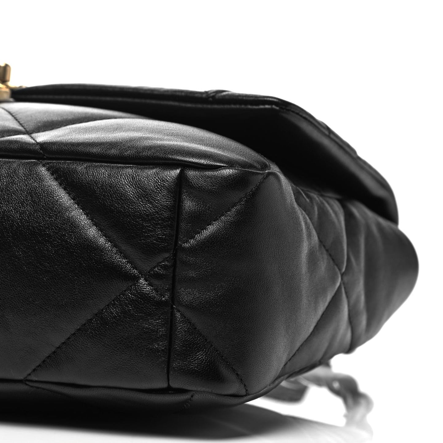 Lambskin Quilted Large Chanel 19 Flap Black