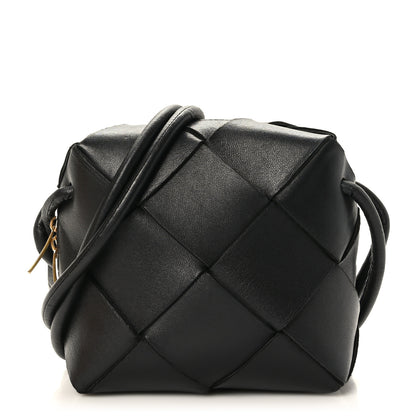 Bottega Veneta Lambskin Maxi Intrecciato Mini Cassette Camera Bag Black 1 of 8
