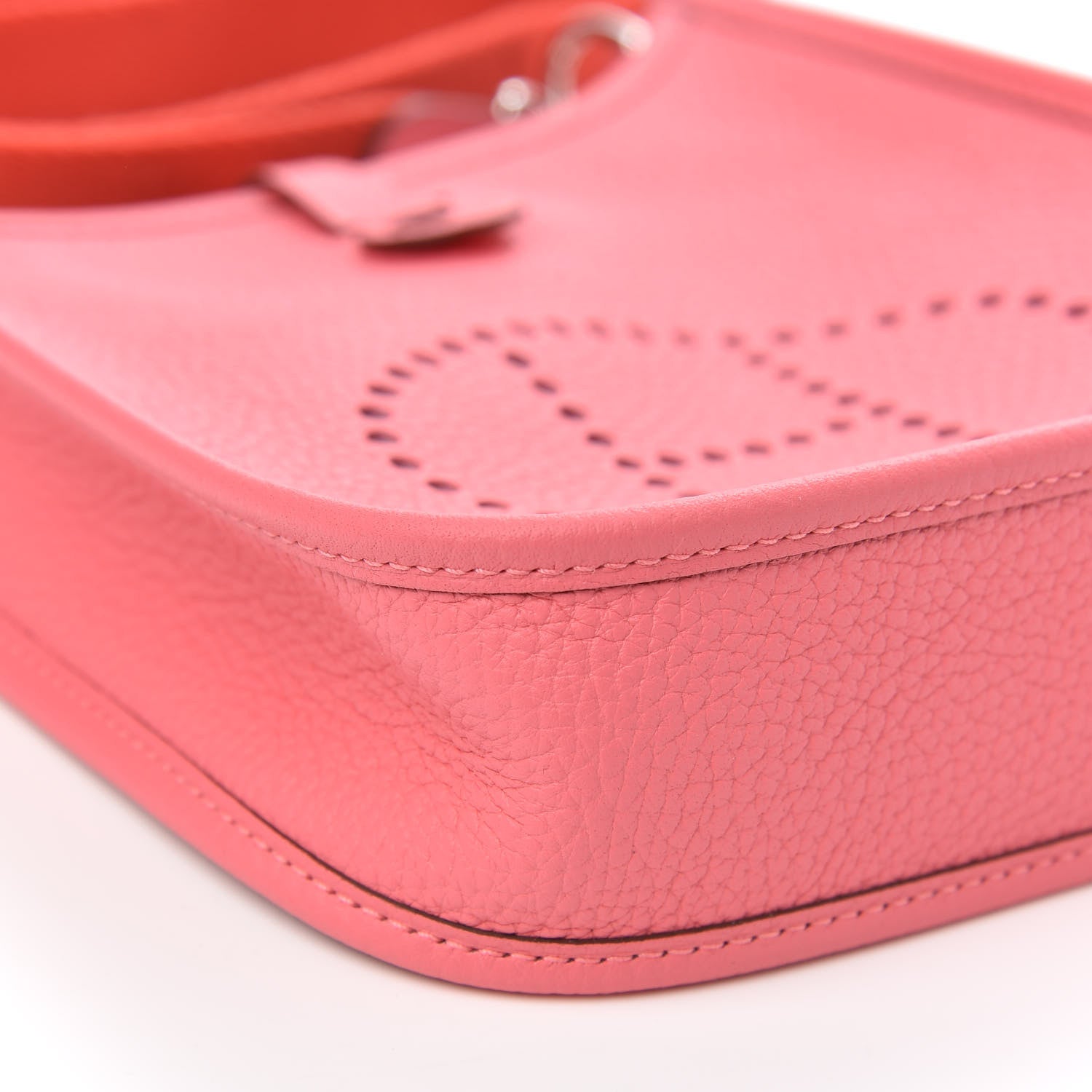 Hermes Taurillon Clemence Amazone Evelyne TPM Rose Azalee Rouge Pivoine 8 of 10