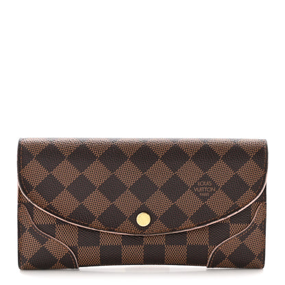 Louis Vuitton Damier Ebene Caissa Wallet Rose Ballerine 1 of 6