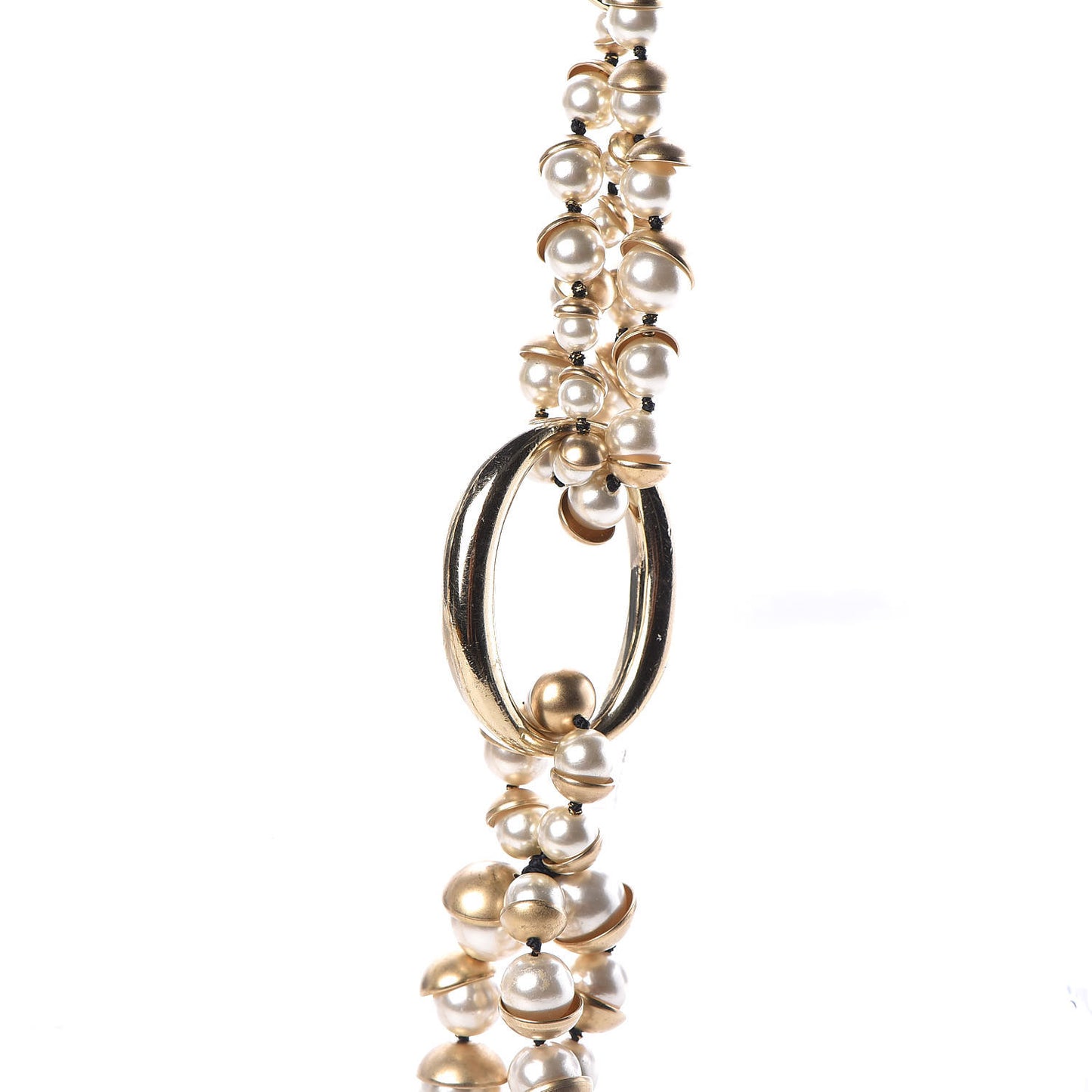 Pearl Mise en Dior Multi Strand Necklace Gold