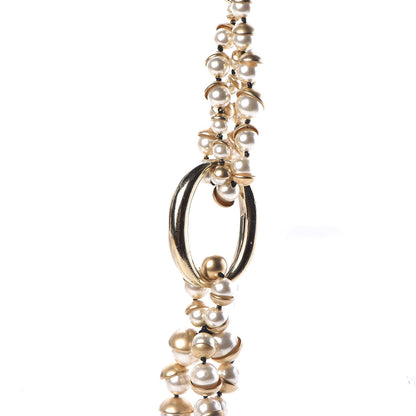 Christian Dior Pearl Mise en Dior Multi Strand Necklace Gold 4 of 7