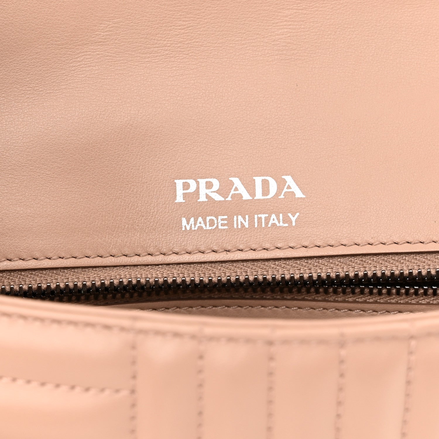 Prada Soft Calfskin Impunture Diagramme Medium Chain Flap Shoulder Bag Cipria 6 of 10