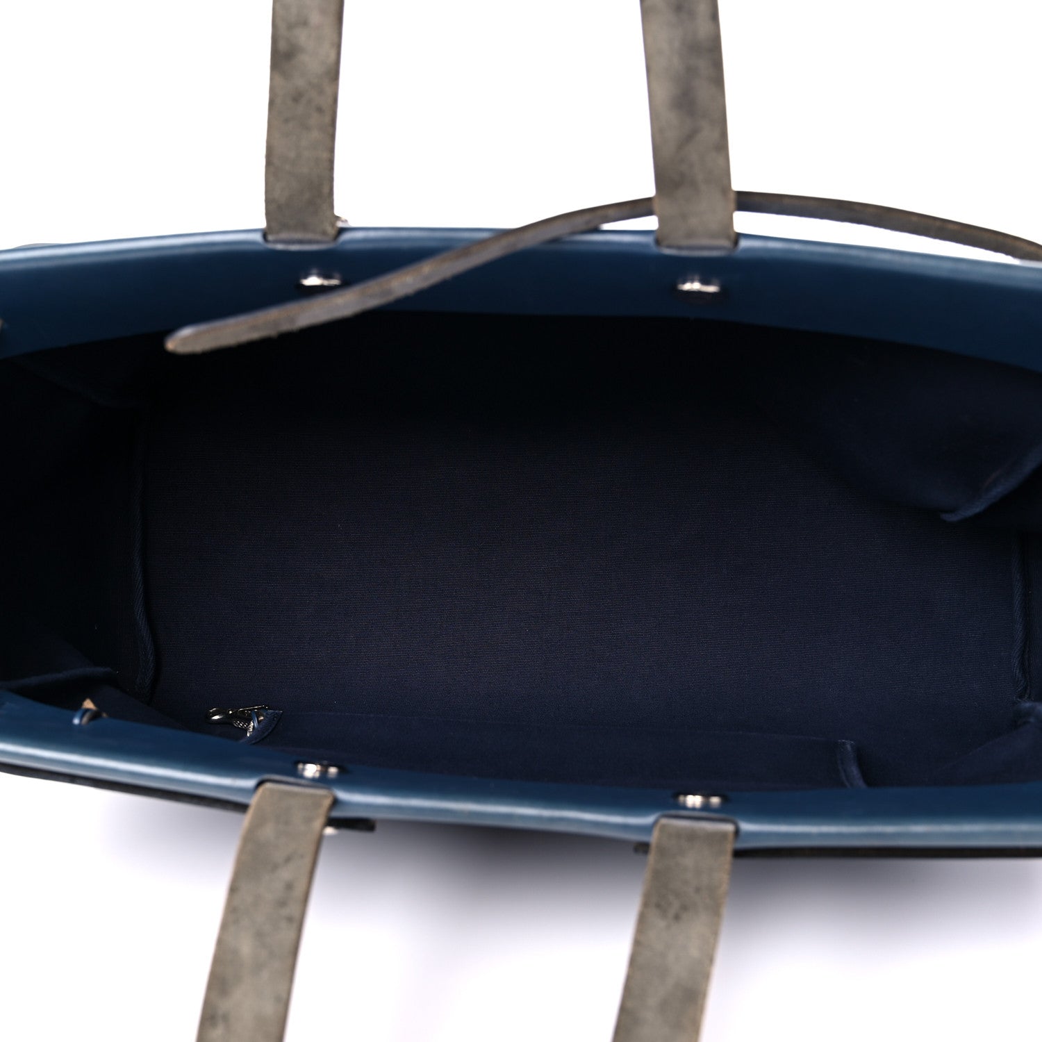 Hermes Toile Vache Hunter Herbag Cabas MM Bleu Marine 5 of 25