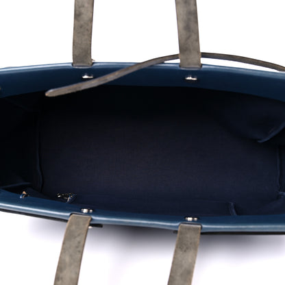 Hermes Toile Vache Hunter Herbag Cabas MM Bleu Marine 5 of 25