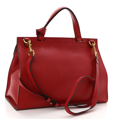 Gucci Calfskin Small GG Marmont Top Handle Bag Vulcanic Red 2 of 10
