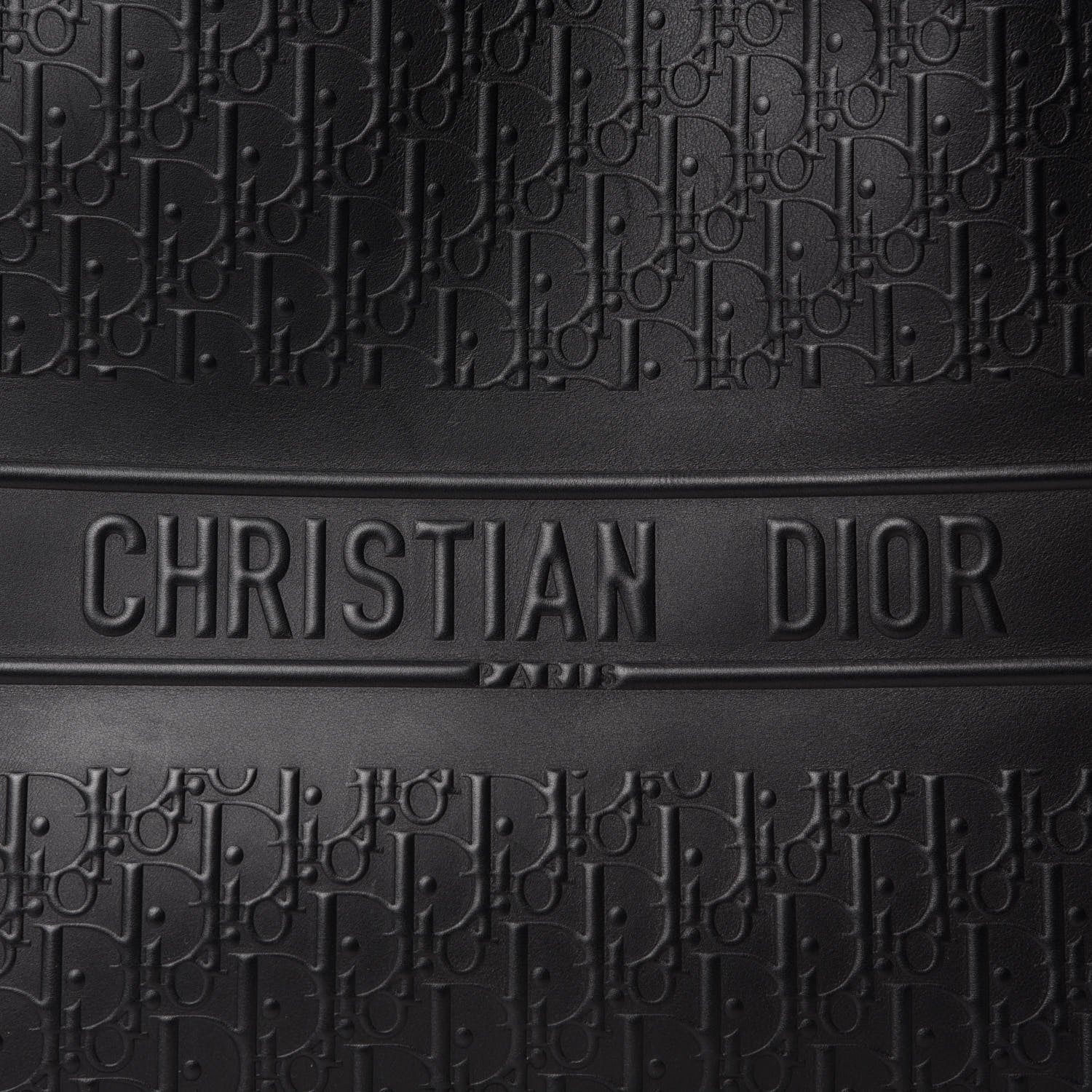 Christian Dior Oblique Calfskin Embossed Book Tote Black 10 of 10