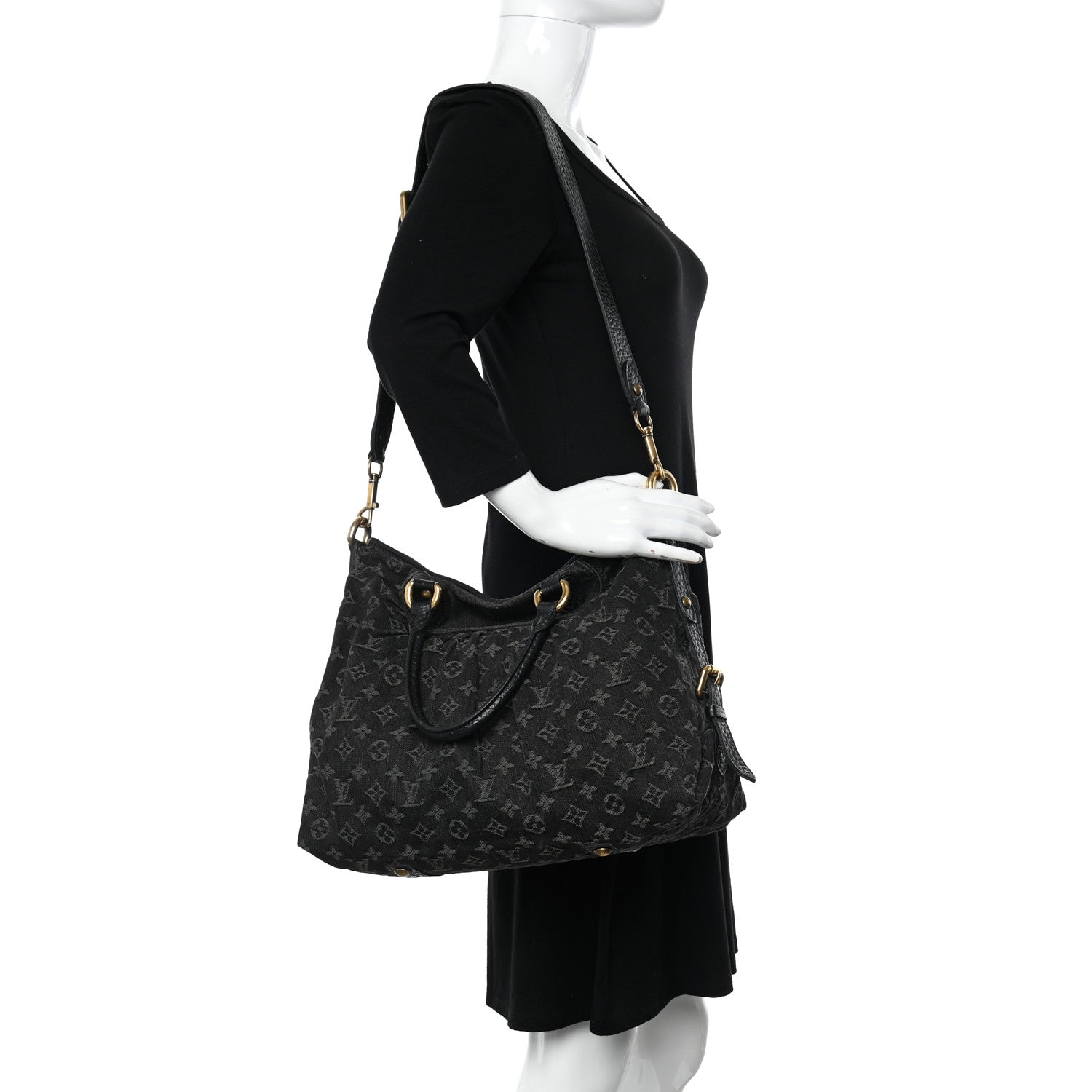 Louis Vuitton Denim Neo Cabby GM Black 2 of 10